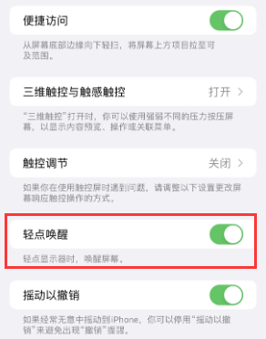 锦州苹果授权维修站分享iPhone轻点无法唤醒怎么办 