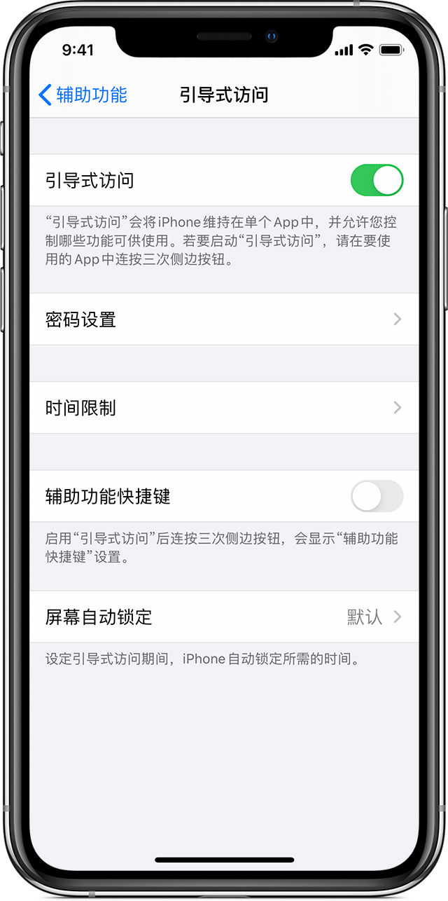 锦州苹果手机维修分享如何在 iPhone 上退出引导式访问 